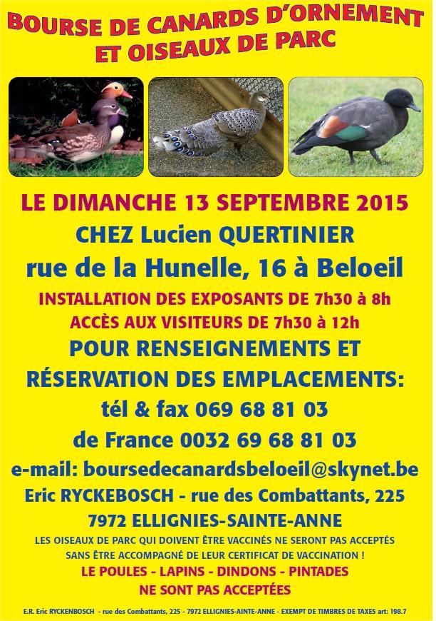 Bourse de canards Beloeil (Belgique) 2015